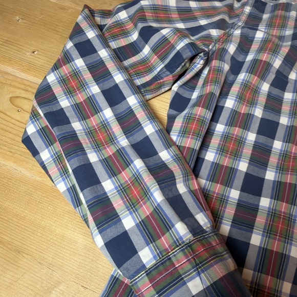 Abercrombie and Fitch Mens Plaid Flannel Button Up Shirt Muscle Fit Medium Blue - Picture 7 of 7